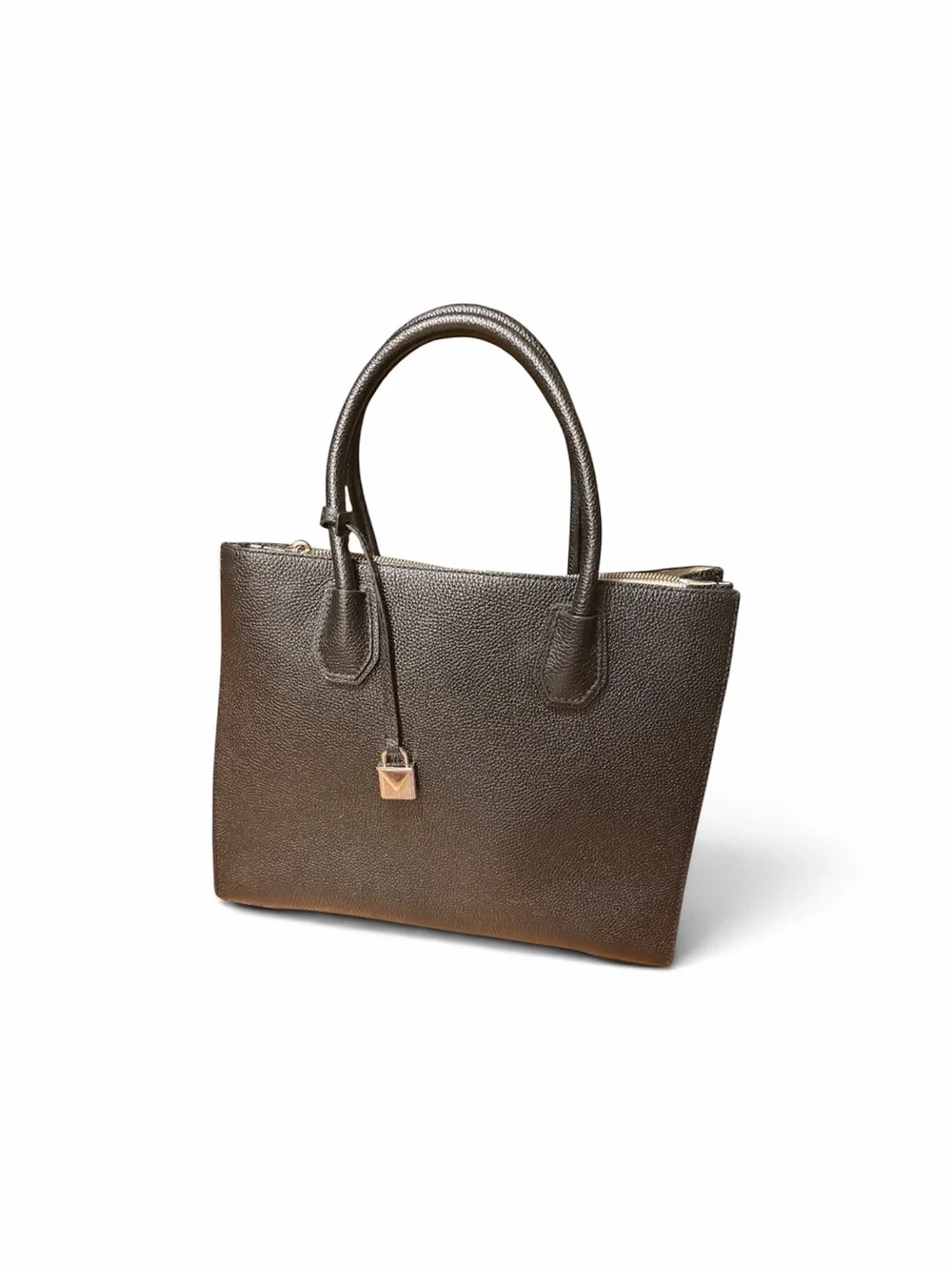 Michael Kors Dark Brown Leather Structured Satchel